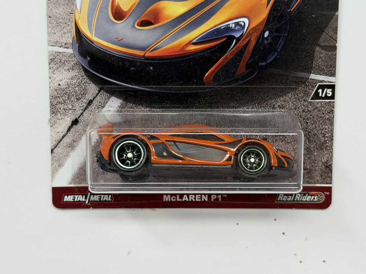 Hot Wheels Cars & Donuts McLaren P1 1:64 Diecast Real Riders