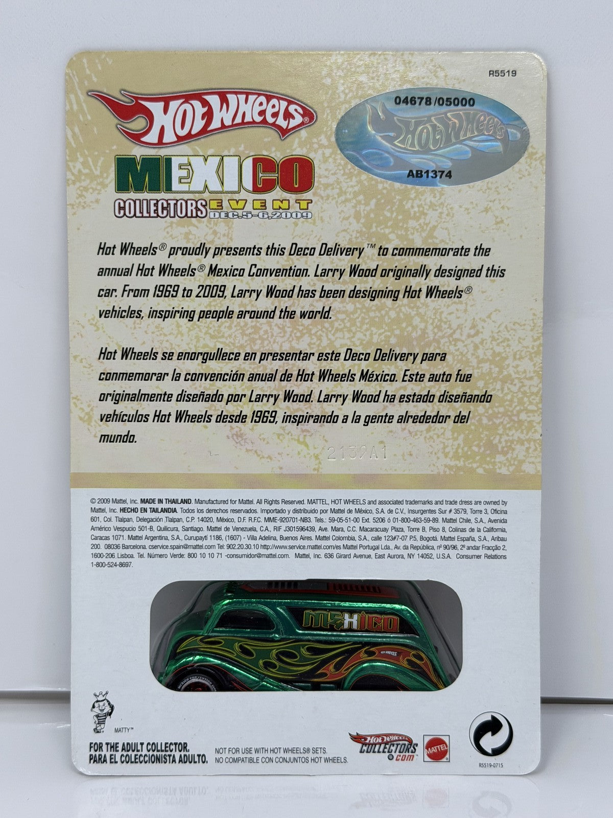 Hot Wheels 2009 Mexico Collectors Event Deco Delivery 1:64 Diecast 4678/5000
