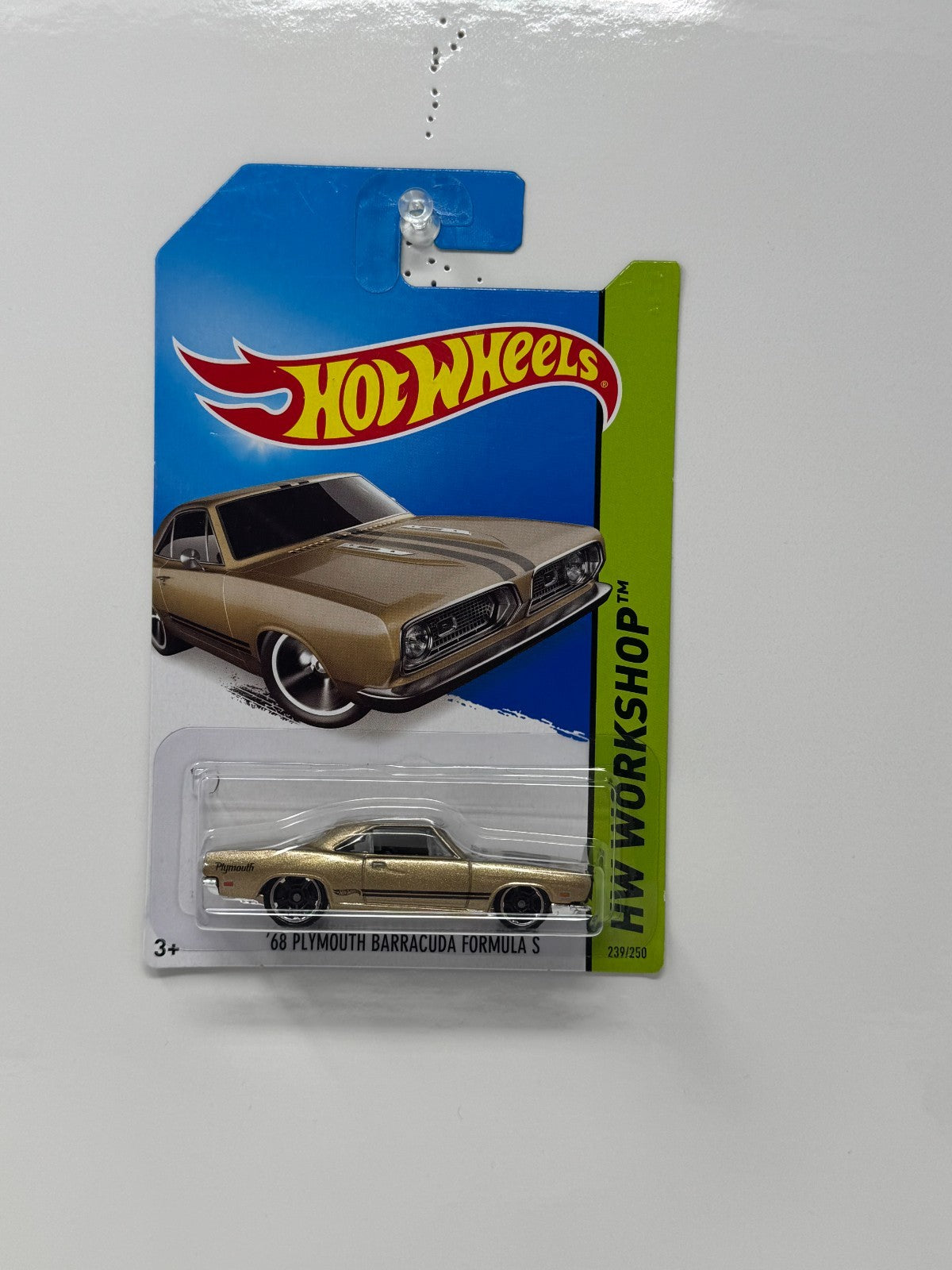 Hot Wheels Workshop 1968 Plymouth Barracuda Formula S 1:64 Diecast Gold