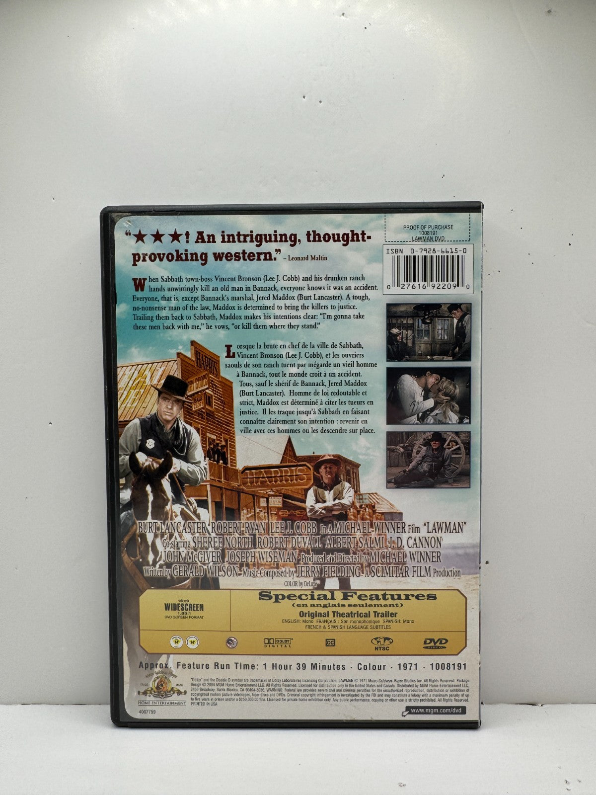Lawman (DVD) Burt Lancaster Western