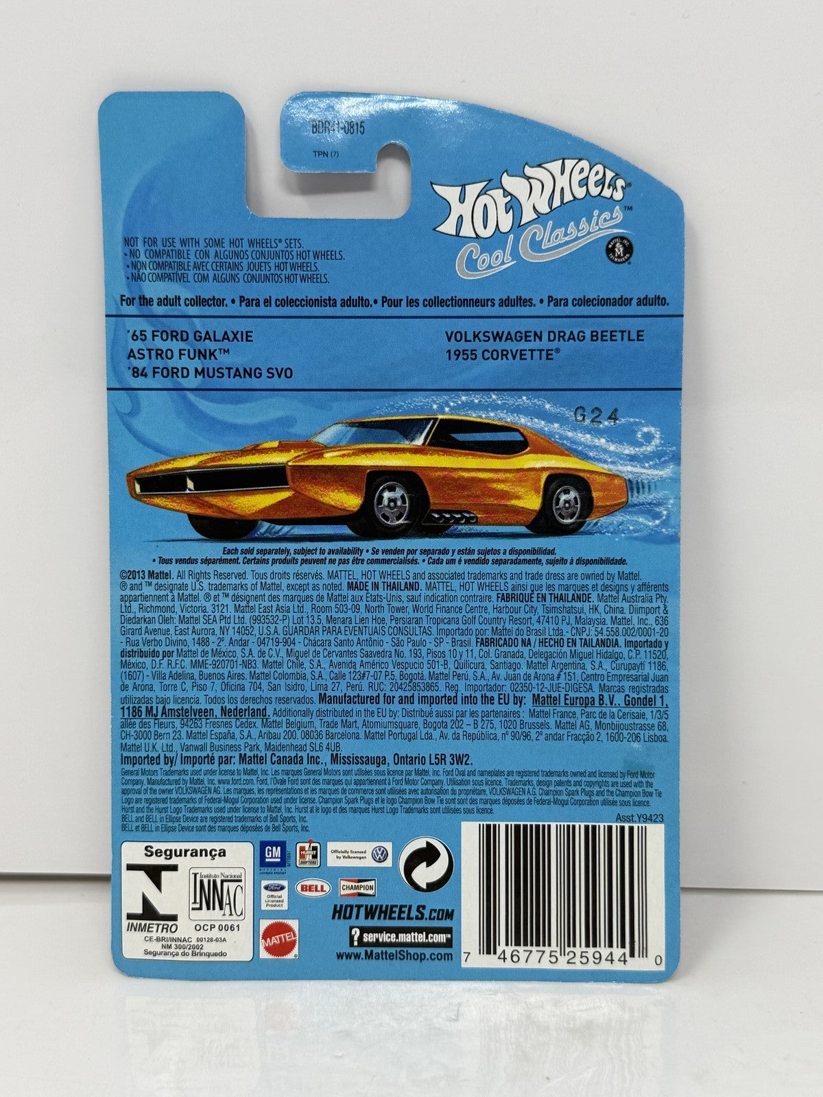 Hot Wheels Cool Classics 1955 Chevrolet Corvette 1:64 Diecast Bronze