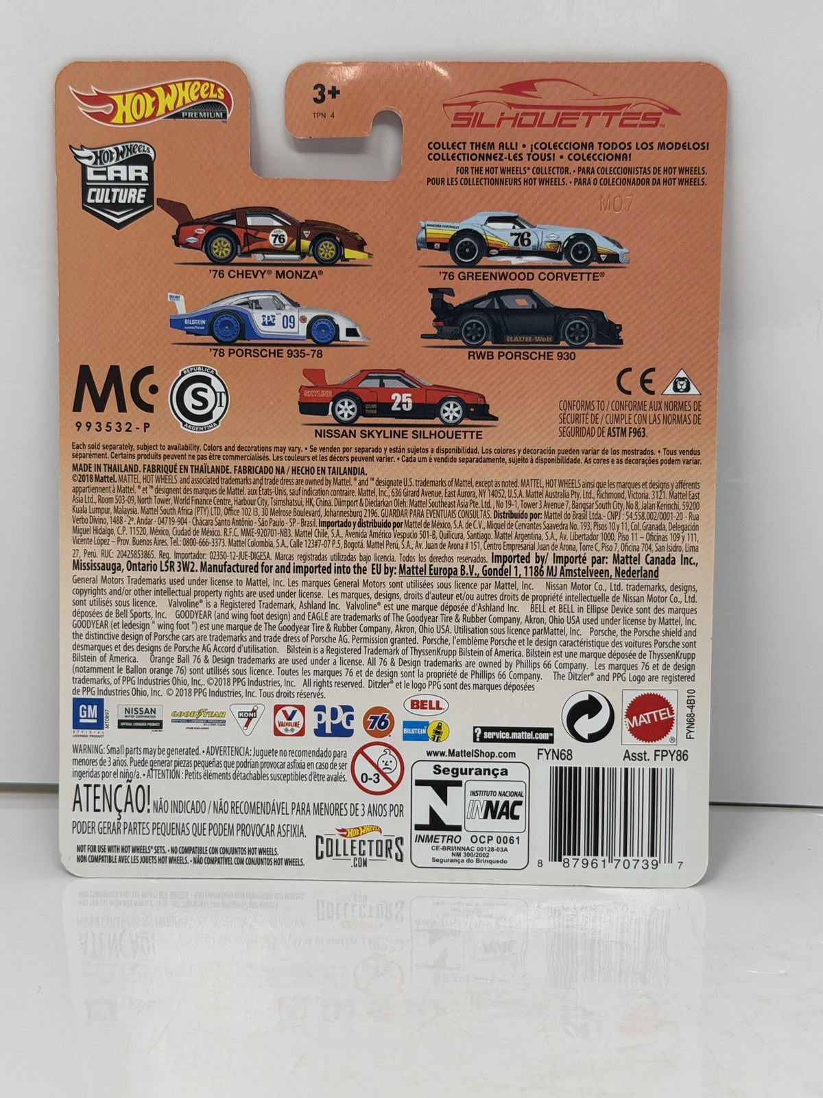 Hot Wheels Premium Silhouettes RWB Porsche 930 1:64 Diecast