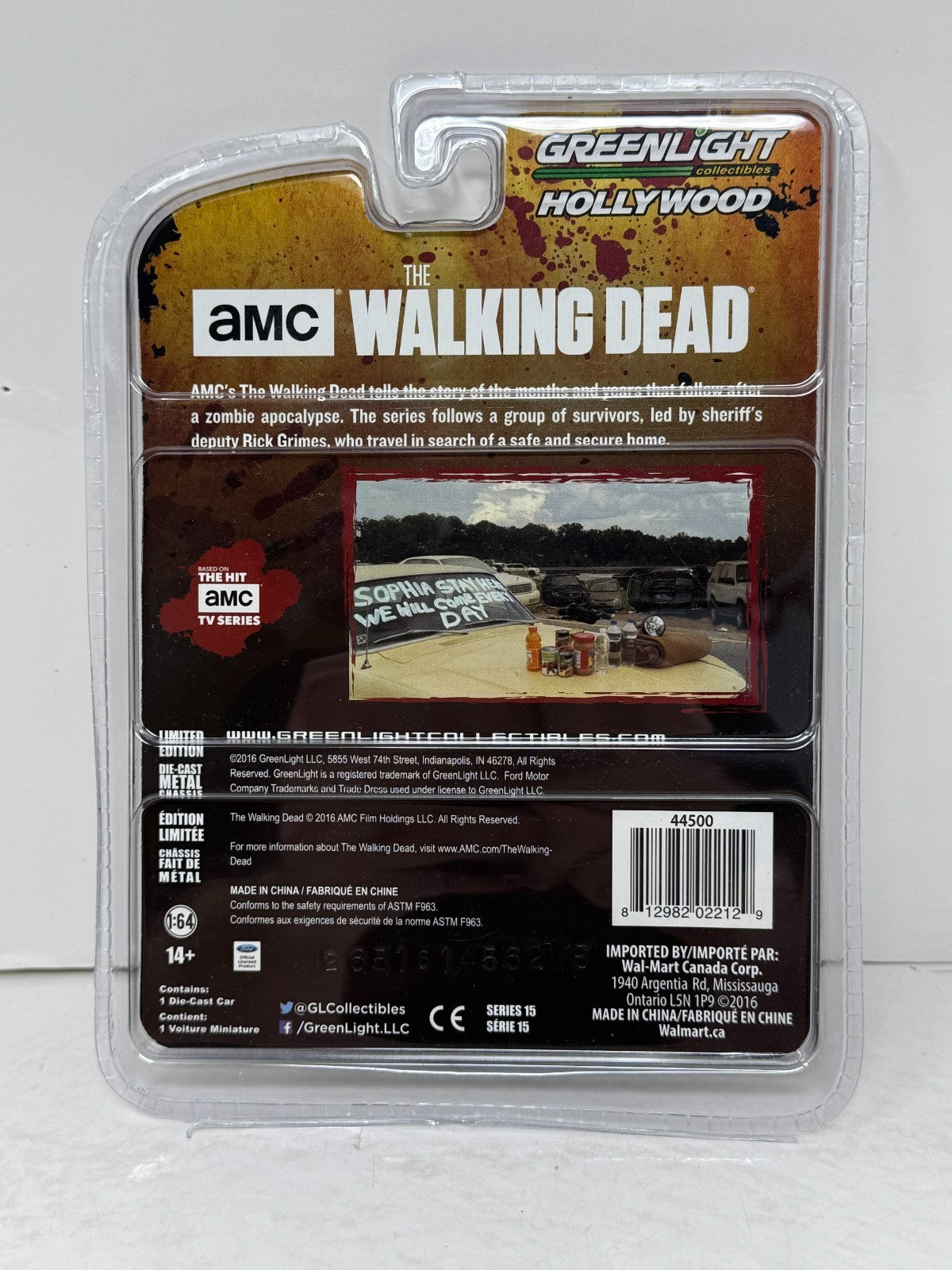 Greenlight Hollywood The Walking Dead 1967 Ford Mustang Coupe 1:64 Diecast