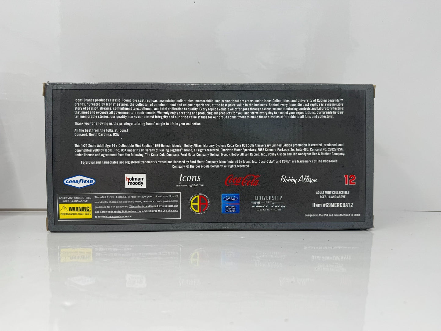 University of Racing Bobby Allison #12 Coca-Cola Mercury Cyclone 1:24 Diecast