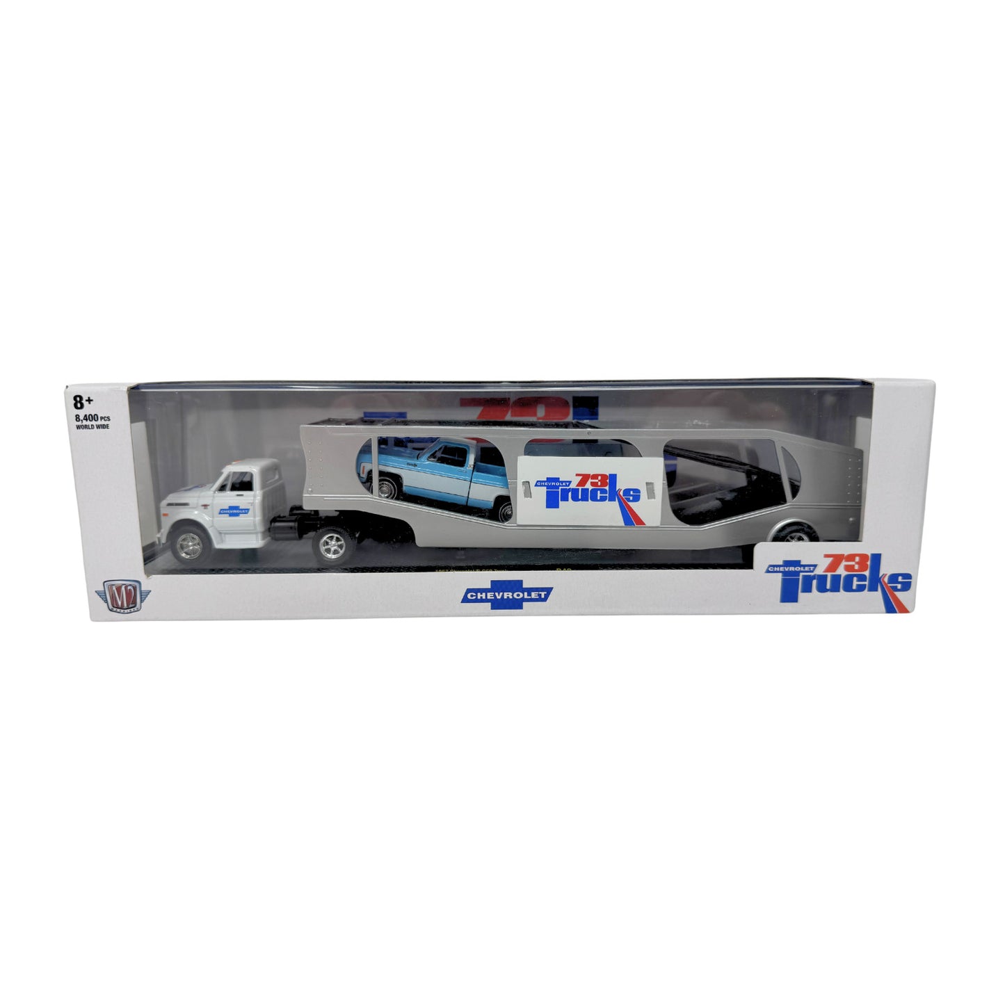 M2 Machines Chevy 73 Trucks 1973 Chevrolet Cheyenne 10 & C60 Hauler 1:64 Diecast