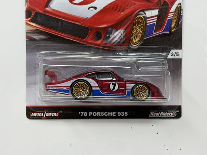 Hot Wheels Track Day 1978 Porsche 935 1:64 Diecast Real Riders