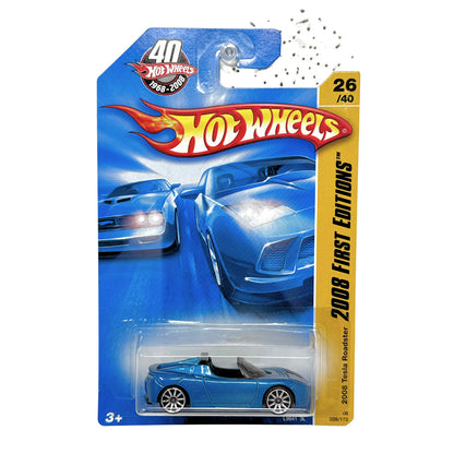 Hot Wheels First Editions 2008 Tesla Roadster 1:64 Diecast Blue