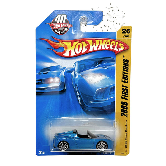 Hot Wheels First Editions 2008 Tesla Roadster 1:64 Diecast Blue