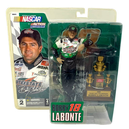 Action Nascar #18 Interstate Batteries Bobby Labonte 1:24 Diecast BANK & Figure