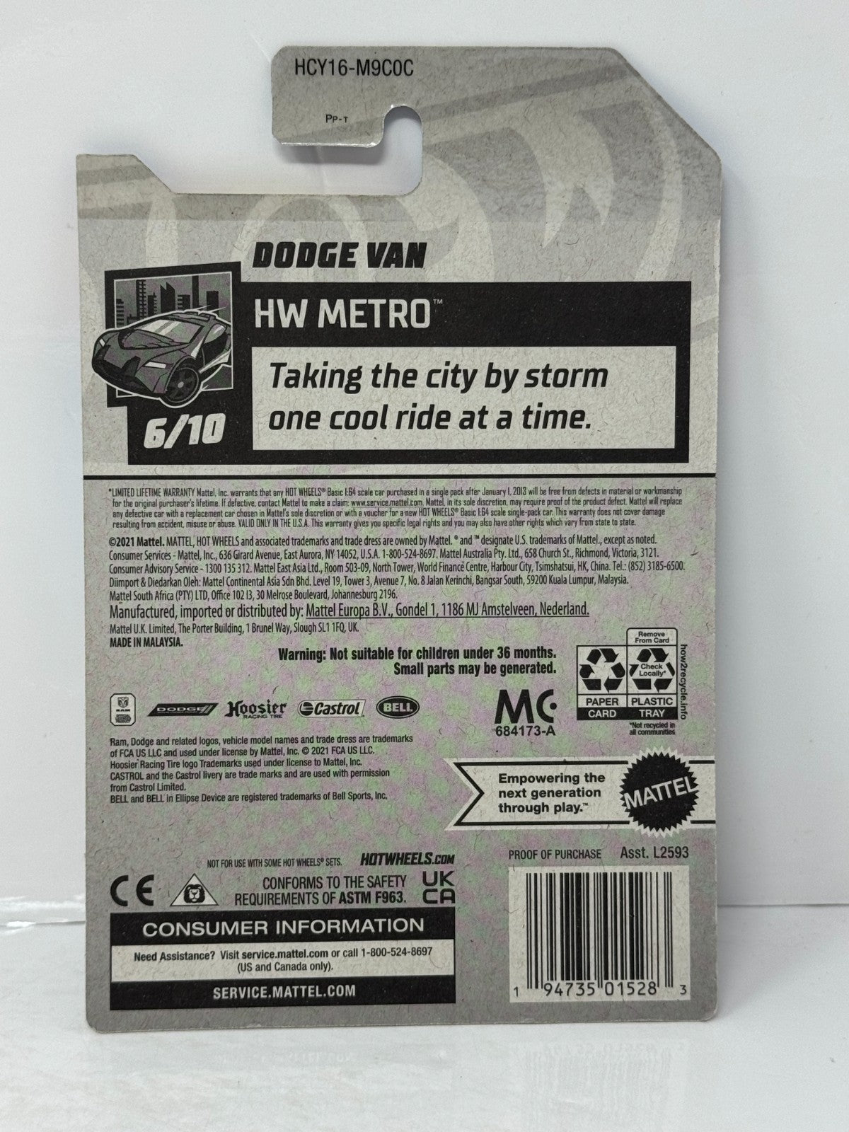 Hot Wheels Super Treasure Hunt Dodge Van HW Metro 1:64 Diecast