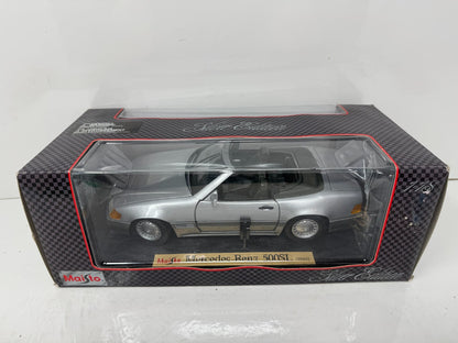 Maisto 1989 Mercedes-Benz 500SL Silver Series 1:18 Diecast