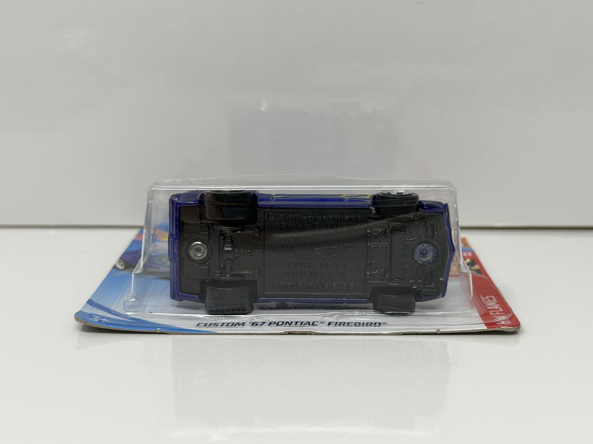 Hot Wheels Flames 1967 Pontiac Firebird 1:64 Diecast Blue Short Card
