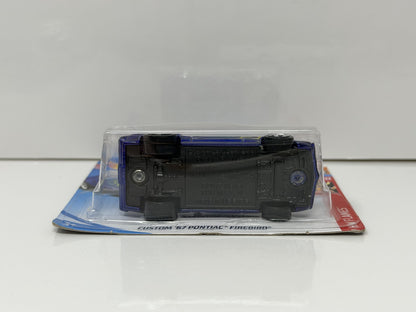 Hot Wheels Flames 1967 Pontiac Firebird 1:64 Diecast Blue Short Card