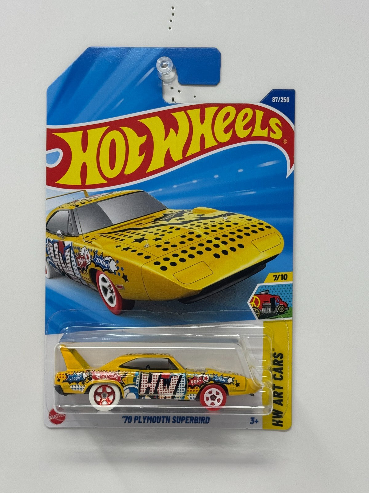 Hot Wheels Art Cars 1970 Plymouth Superbird 1:64 Diecast Yellow