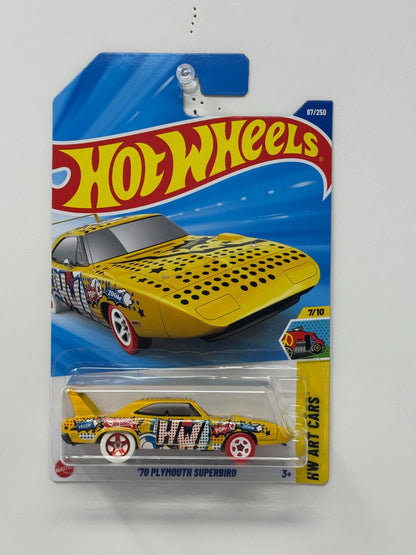 Hot Wheels Art Cars 1970 Plymouth Superbird 1:64 Diecast Yellow