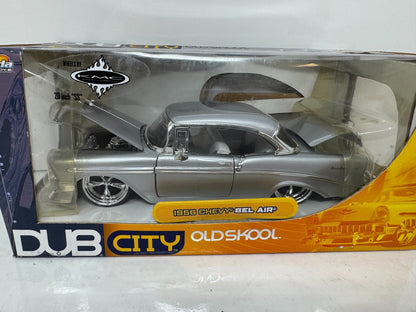 Jada Dub City Oldskool 1956 Chevy Bel Air 1:24 Diecast KMC Wheels 20 Inch DTS