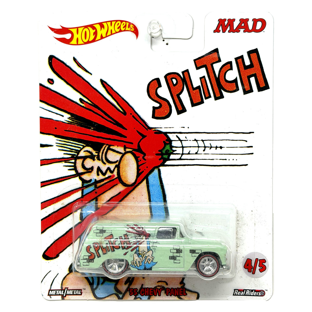 Hot Wheels MAD 1955 Chevy Panel Splitch 1:64 Diecast Real Riders