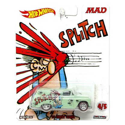 Hot Wheels MAD 1955 Chevy Panel Splitch 1:64 Diecast Real Riders