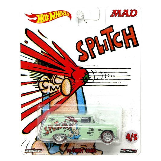 Hot Wheels MAD 1955 Chevy Panel Splitch 1:64 Diecast Real Riders