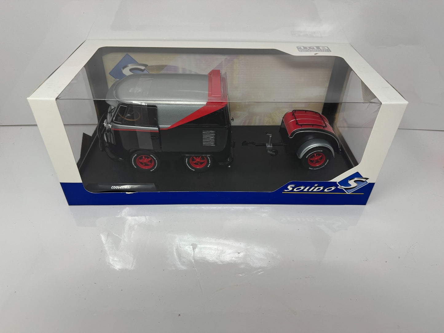 Solido The A-Team Cool Combi GMC Vandura Van & Trailer 1:18 Diecast