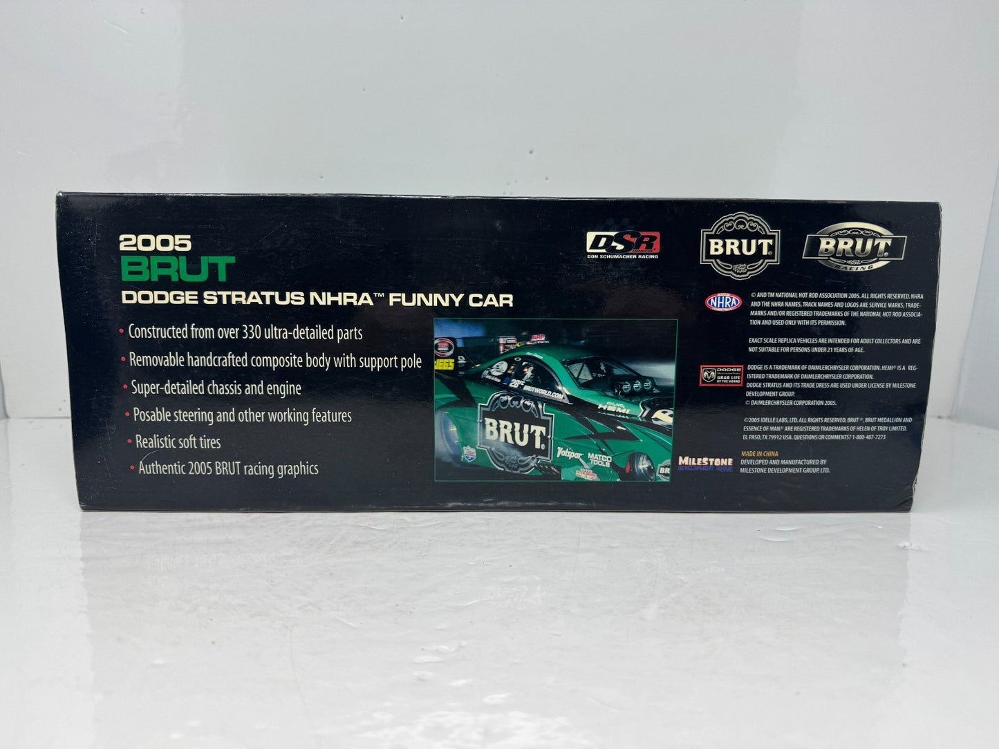 Milestone Ron Capps NHRA Brut 2005 Dodge Stratus Funny Car 1:16 Scale