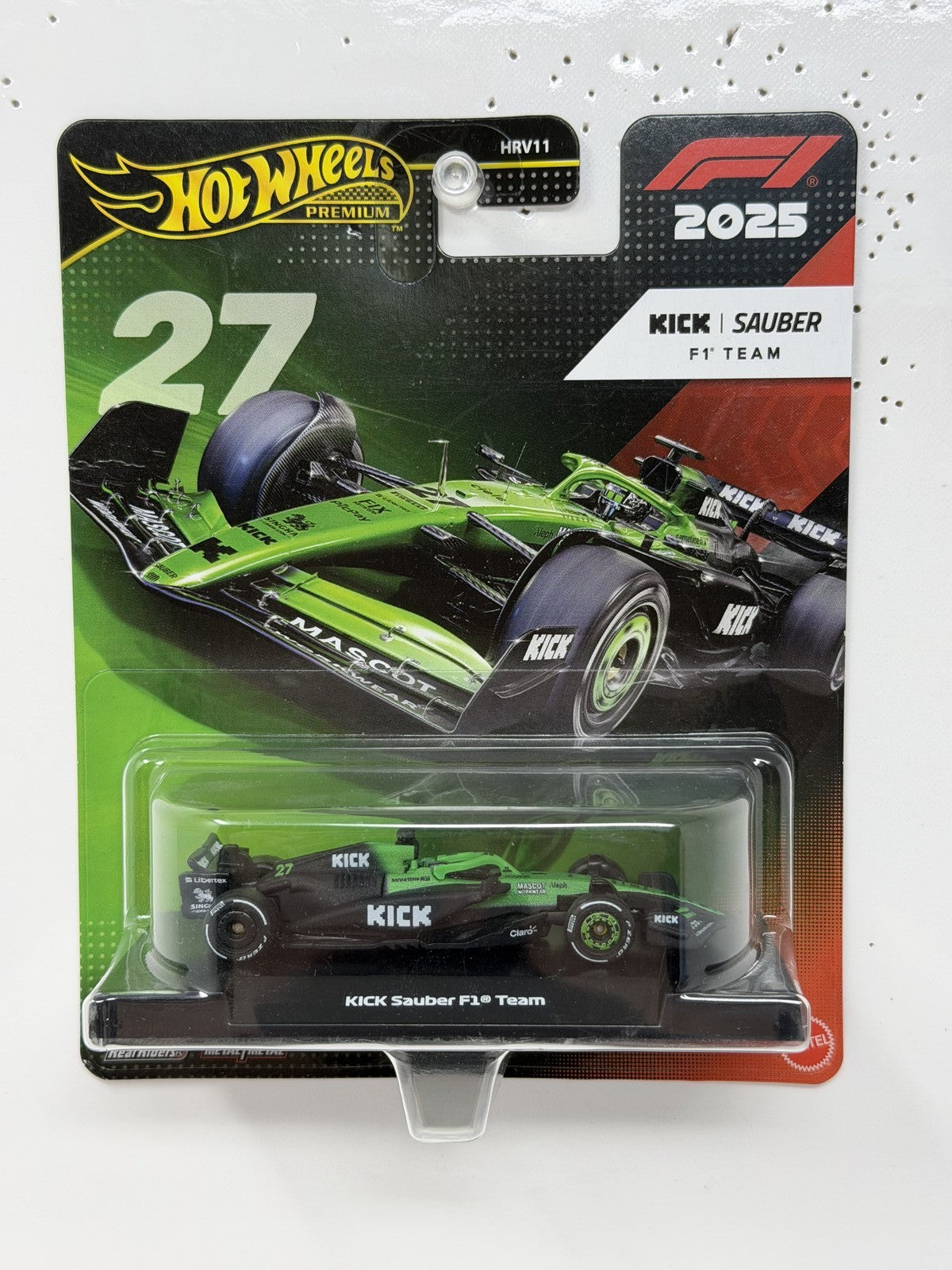 Hot Wheels Premium Formula 1 Kick Sauber F1 Team #27 1:64 Diecast