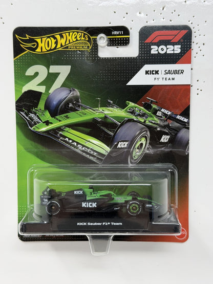 Hot Wheels Premium Formula 1 Kick Sauber F1 Team #27 1:64 Diecast