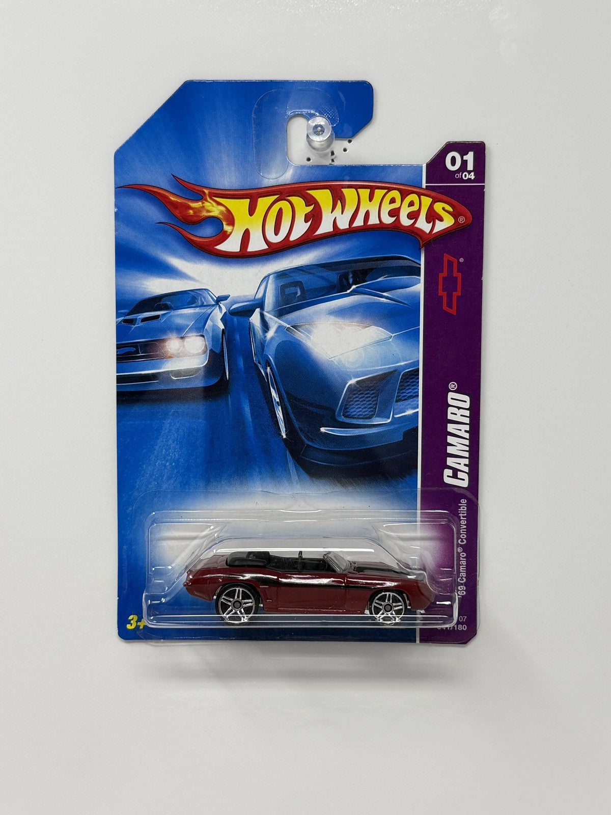 Hot Wheels 1969 Chevrolet Camaro Convertible 1:64 Diecast Red V1
