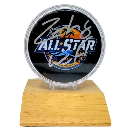 Zach Werenski 2018 NHL All-Star Game Signed Autograph Puck Silver Auto