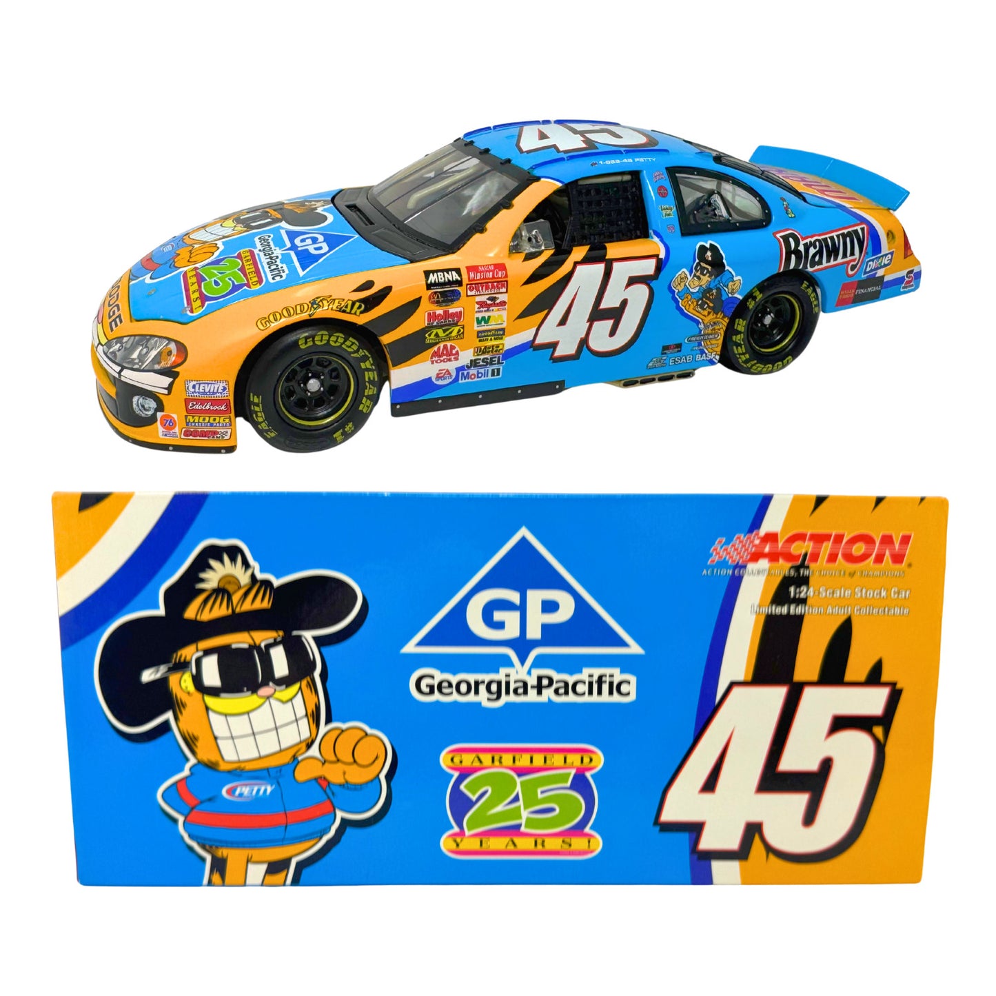 Action Nascar Kyle Petty #45 Georgia Pacific Garfield 2003 Intrepid 1:24 Diecast