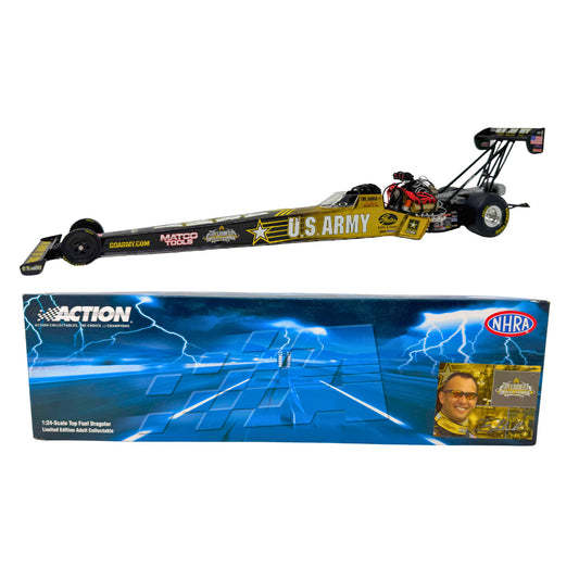 Action NHRA Tony Schumacher U.S. Army Top Fuel Dragster 1:24 Diecast Gold Chrome