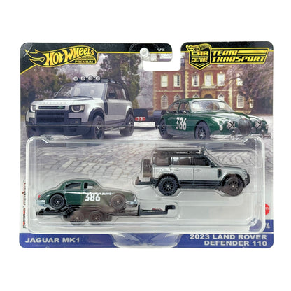 Hot Wheels Premium Team Transport #74 Jaguar & Land Rover Defender 1:64 Diecast