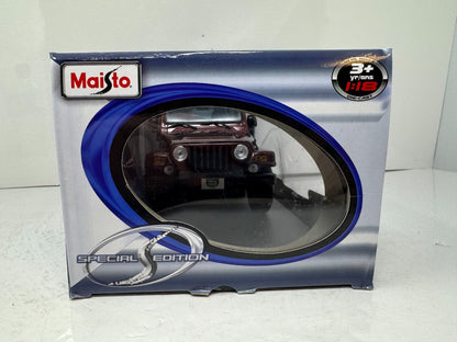 Maisto Special Edition Jeep Wrangler Sahara 1:18 Diecast Maroon Car