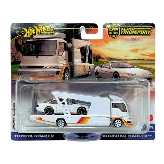 Hot Wheels Premium Team Transport Toyota Soarer & Kousoku Hauler 1:64 Diecast