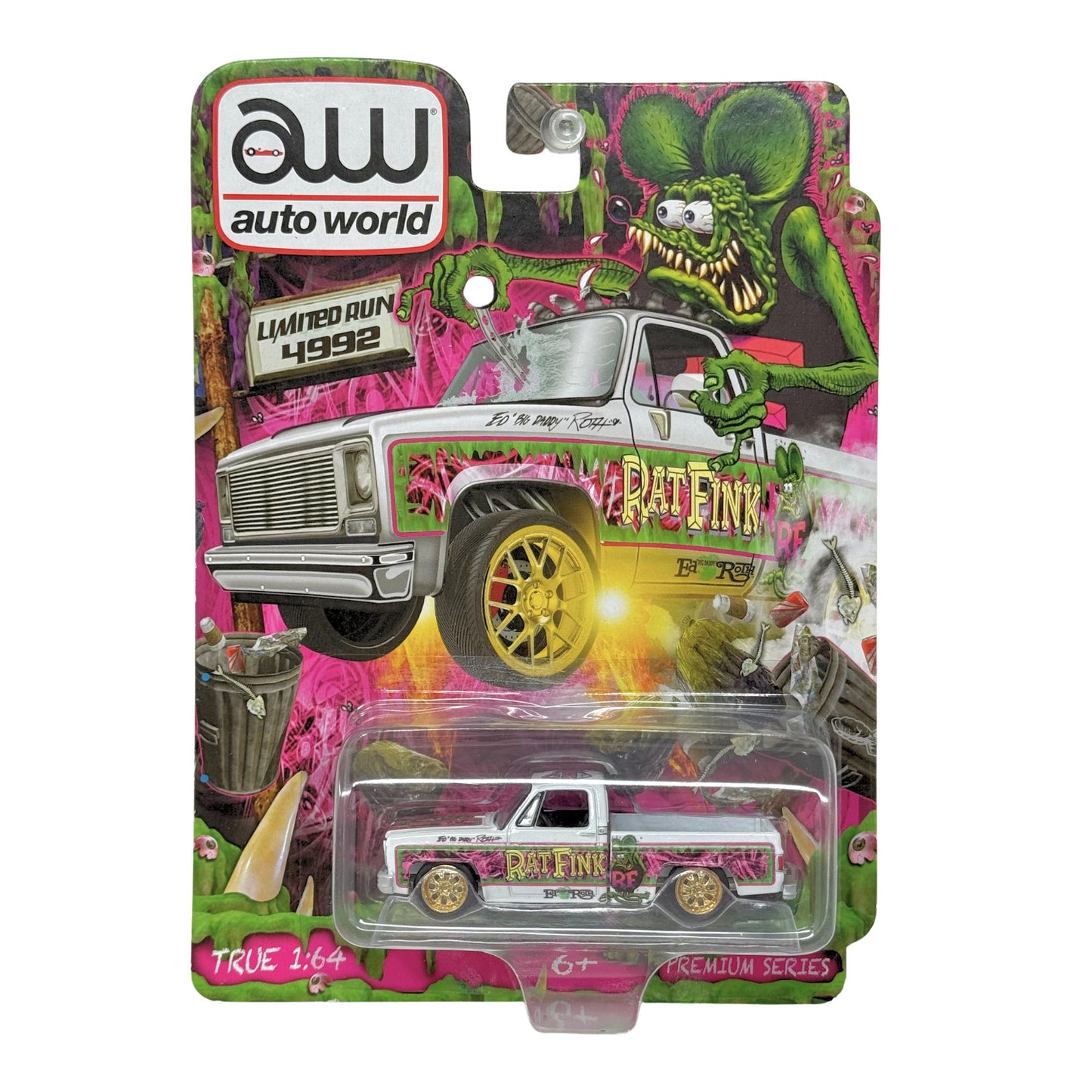 Auto World Rat Fink Chevrolet Silverado Premium Series 1:64 Diecast