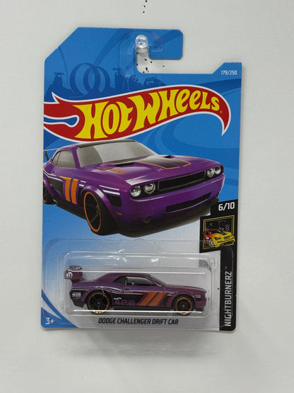 Hot Wheels Nightburnerz Dodge Challenger Drift Car 1:64 Diecast Purple