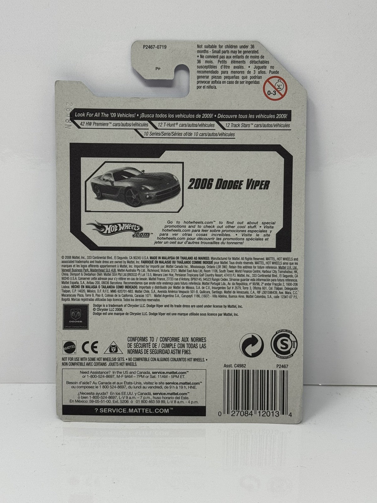 Hot Wheels Dream Garage 2006 Dodge Viper Red Stripe 1:64 Diecast