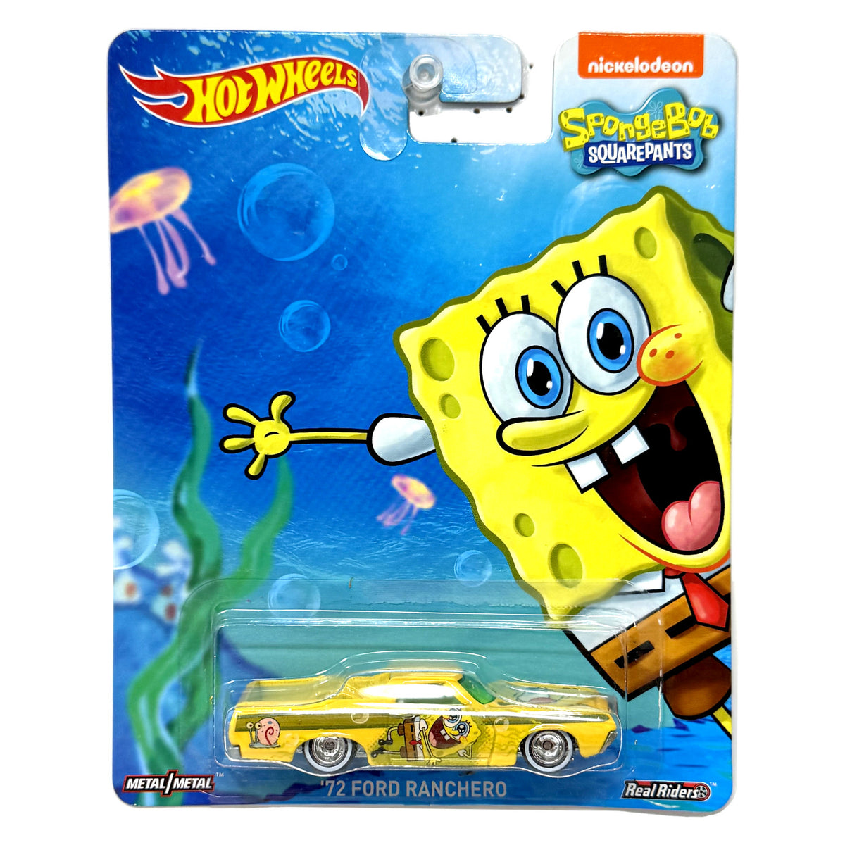Hot Wheels SpongeBob SquarePants 1972 Ford Ranchero 1:64 Diecast Real Riders