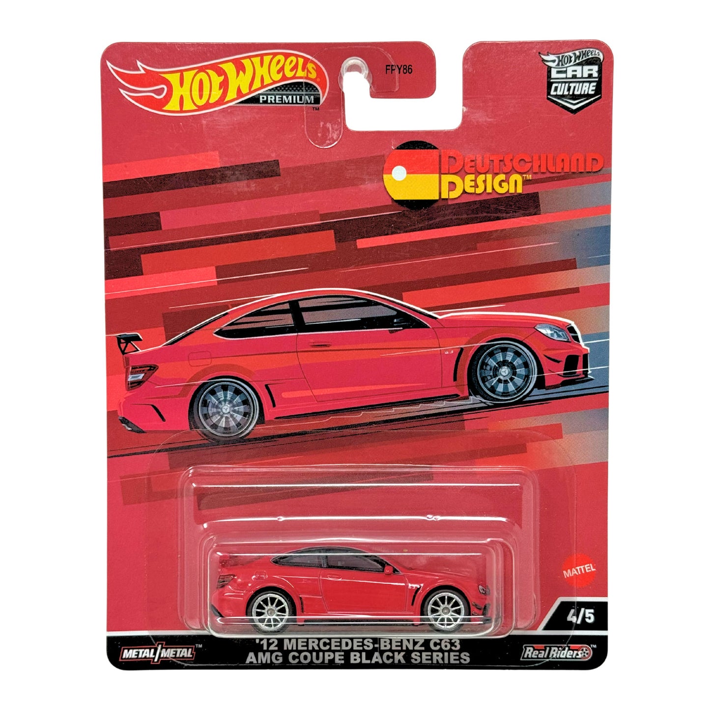 Hot Wheels Premium Deutschland Design 2012 Mercedes-Benz C63 AMG 1:64 Diecast