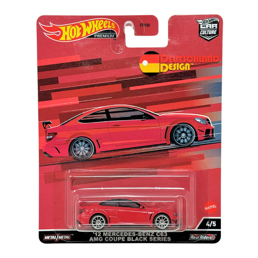 Hot Wheels Premium Deutschland Design 2012 Mercedes-Benz C63 AMG 1:64 Diecast