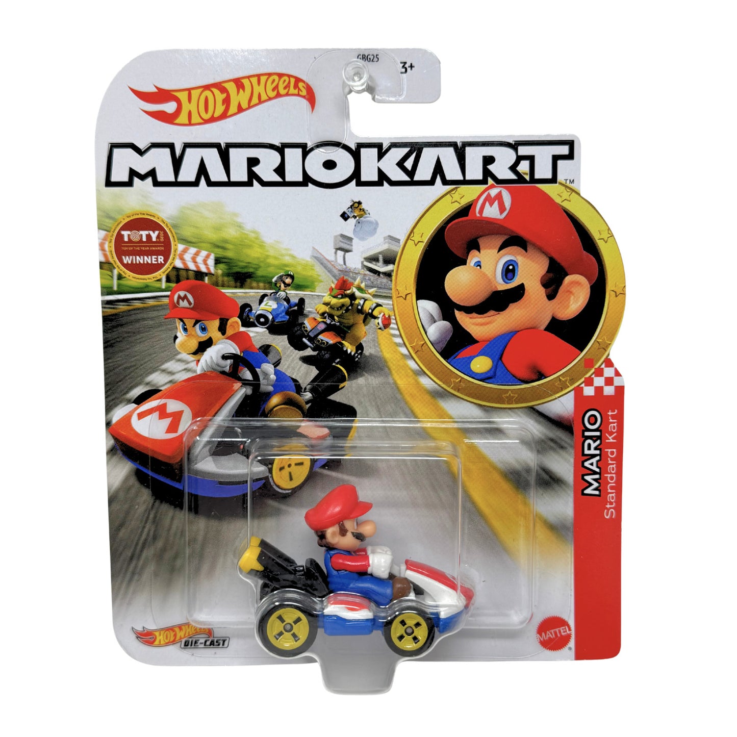 Hot Wheels Mario Kart Mario Standard Kart 1:64 Diecast