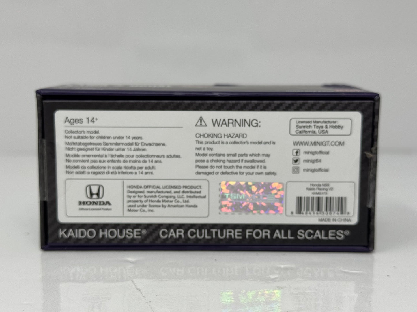 Kaido House MINI GT Honda NSX Kaido Racing V2 1:64 Diecast Purple