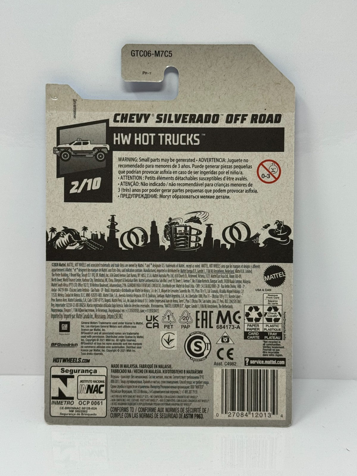 Hot Wheels HW Hot Trucks Chevy Silverado Off Road 1:64 Diecast