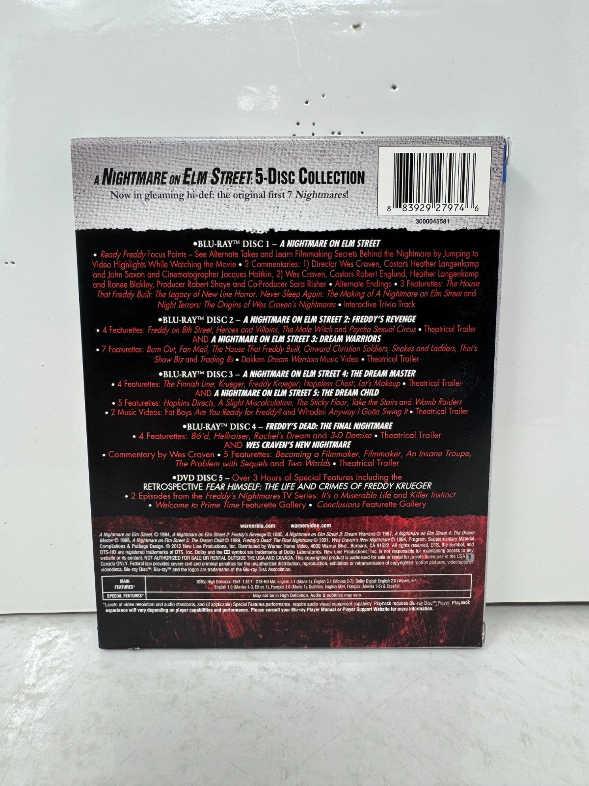 Nightmare on Elm Street Collection (Blu-ray) Robert Englund Horror Set