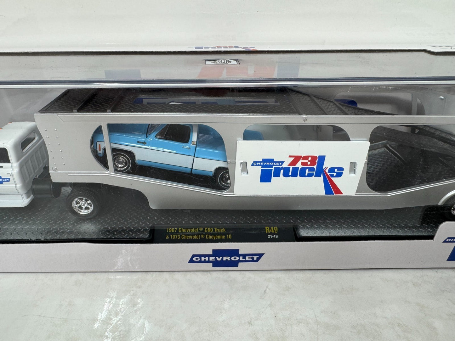 M2 Machines Chevy 73 Trucks 1973 Chevrolet Cheyenne 10 & C60 Hauler 1:64 Diecast