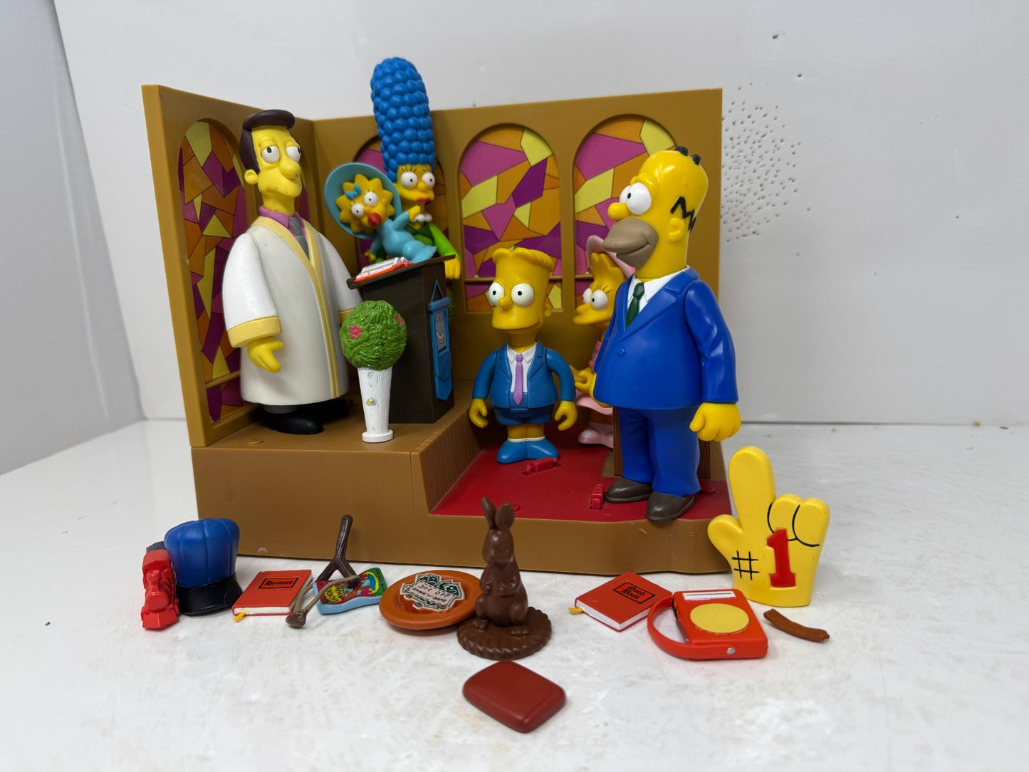 Simpsons World of Springfield First Church of Springfield Set Playmates Diorama