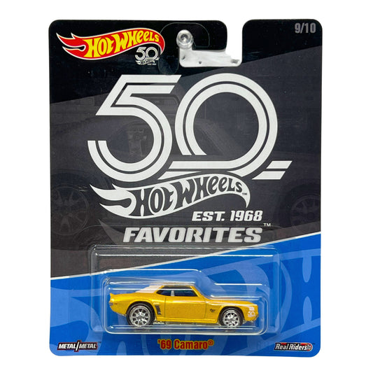 Hot Wheels Favorites 1969 Chevy Camaro Real Riders 1:64 Diecast