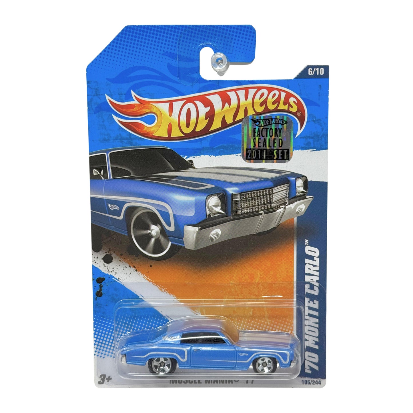 Hot Wheels Muscle Mania 1970 Monte Carlo 1:64 Diecast Factory Sealed Blue