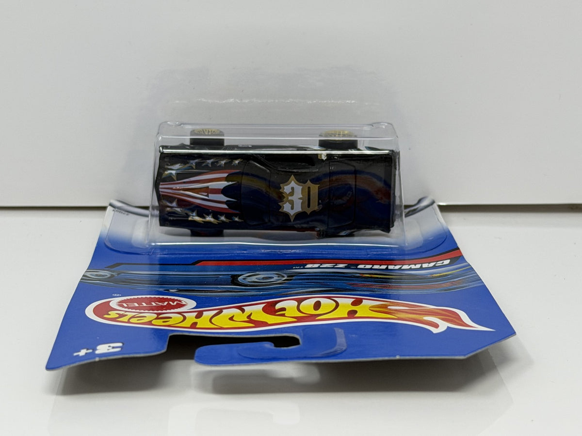 Hot Wheels Mainline 1993 Chevrolet Camaro Z28 1:64 Diecast Black USA Flag
