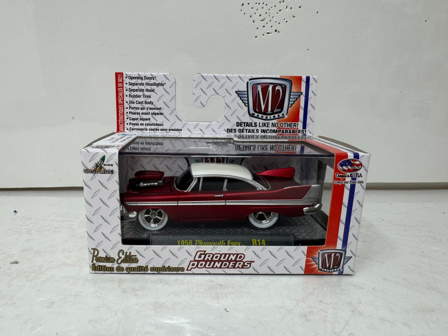 M2 Machines Ground Pounders 1958 Plymouth Fury 1:64 Diecast
